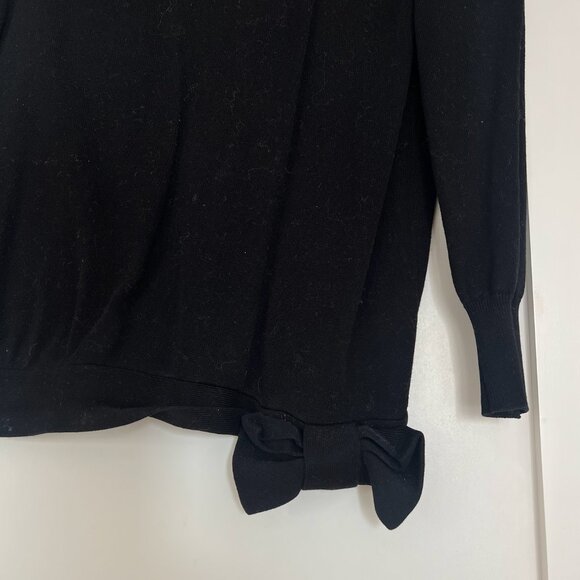 RED Valentino Wool Cotton Crew Neck Sweater Bow Detail - Picture 3 of 4